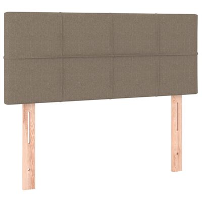 vidaXL Boxspringbett mit Matratze & LED Taupe 90x200 cm Stoff