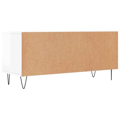 vidaXL TV-Schrank Hochglanz-Weiß 100x34,5x44,5 cm Holzwerkstoff