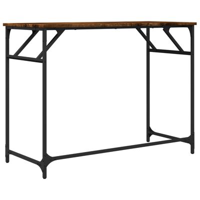 vidaXL Schreibtisch Räuchereiche 100x45x76 cm Holzwerkstoff und Stahl