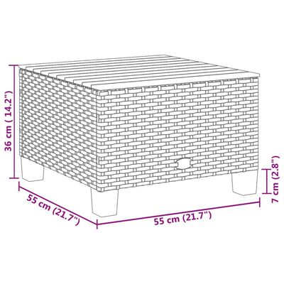 vidaXL 7-tlg. Garten-Sofagarnitur mit Kissen Grau Poly Rattan