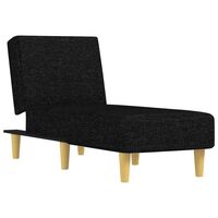 vidaXL Chaiselongue Schwarz Stoff