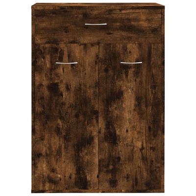 vidaXL Schuhschrank Räuchereiche 60x35x84 cm Holzwerkstoff