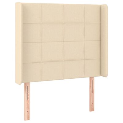 vidaXL Kopfteil mit Ohren Creme 83x16x118/128 cm Stoff