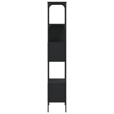 vidaXL Bücherregal 5 Böden Schwarz 76x33x188,5 cm Holzwerkstoff