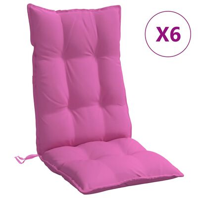 vidaXL Hochlehner-Auflagen 6 Stk. Rosa Oxford-Gewebe