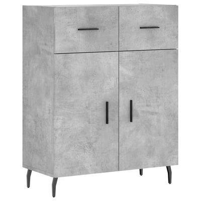 vidaXL Highboard Betongrau 69,5x34x180 cm Holzwerkstoff