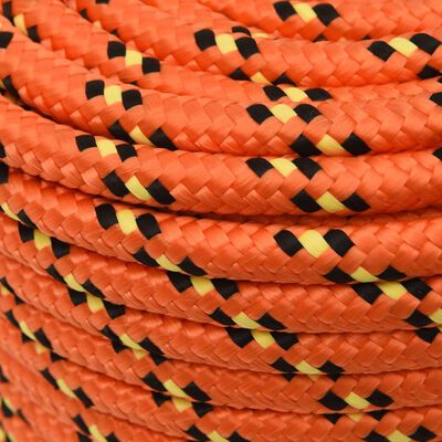 vidaXL Bootsseil Orange 14 mm 100 m Polypropylen