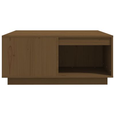 vidaXL Couchtisch Honigbraun 80x81x36,5 cm Massivholz Kiefer