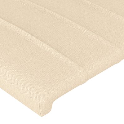 vidaXL Boxspringbett mit Matratze Creme 160x200 cm Stoff