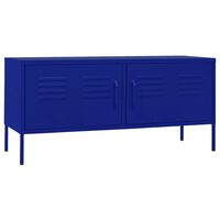 vidaXL TV-Schrank Marineblau 105x35x50 cm Stahl