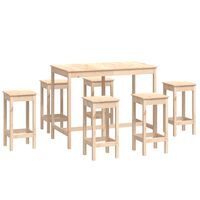 vidaXL 7-tlg. Bar-Set Massivholz Kiefer