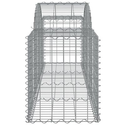 vidaXL Gabionen mit Hochbogen 10 Stk. 200x50x60/80 cm Verzinktes Eisen