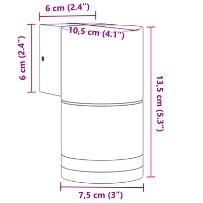 vidaXL Außenwandleuchten 2 Stk. Schwarz Aluminiumdruckguss