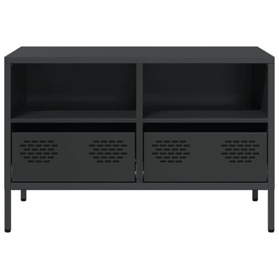 vidaXL TV-Schrank Schwarz 68x39x43,5 cm Kaltgewalzter Stahl