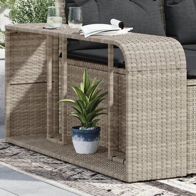 vidaXL Outdoor-Rgale 2 Stk. Hellgrau Poly Rattan