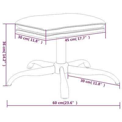 vidaXL Fußhocker Senfgelb 60x60x36 cm Stoff