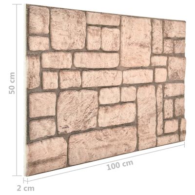 vidaXL 3D-Wandpaneele 11 Stk. Beige Backstein-Optik EPS