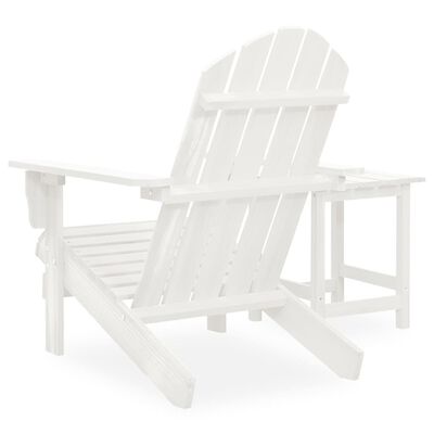 vidaXL Adirondack-Gartenstuhl mit Tisch Massivholz Tanne Weiß