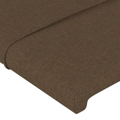 vidaXL Kopfteil mit Ohren Dunkelbraun 103x23x78/88 cm Stoff