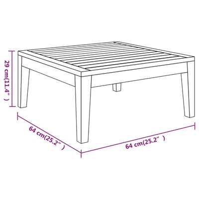 vidaXL 3-tlg. Garten-Lounge-Set mit Dunkelgrauen Kissen Massivholz Akazie