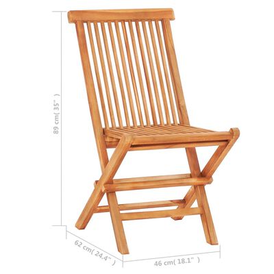 vidaXL 3-tlg. Bistro-Set mit Grünen Kissen Massivholz Teak