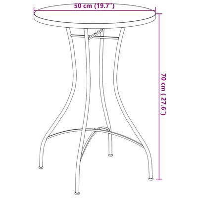 vidaXL Mosaik-Bistrotisch Terrakotta Ø50x70 cm Keramik