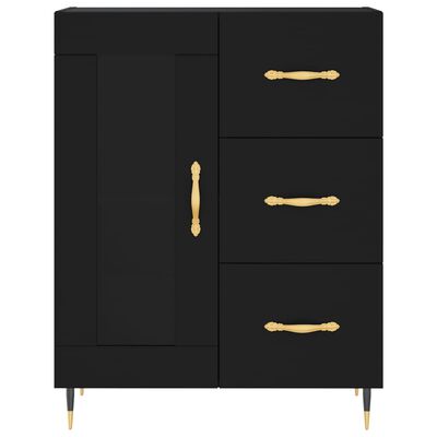 vidaXL Sideboard Schwarz 69,5x34x90 cm Holzwerkstoff