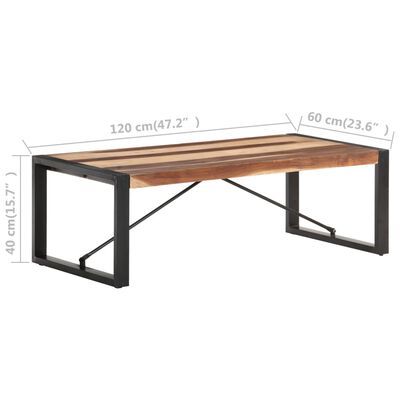 vidaXL Couchtisch 120x60x40 cm Massivholz