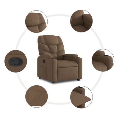 vidaXL Relaxsessel Braun Stoff