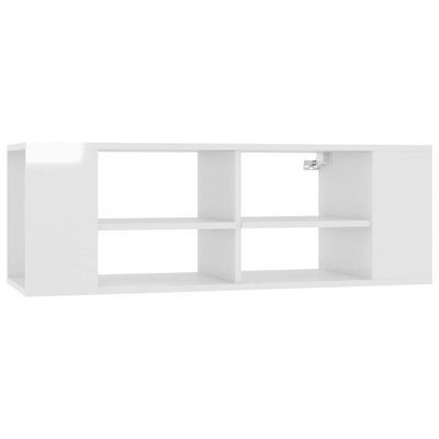 vidaXL TV-Wandschrank Hochglanz-Weiß 102x35x35 cm Holzwerkstoff