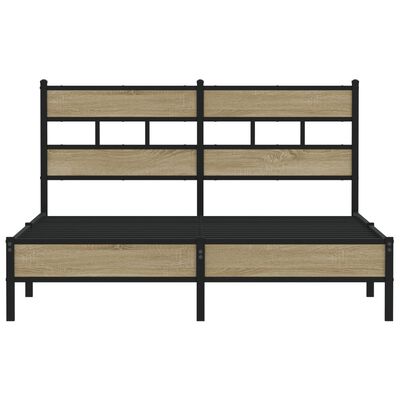 vidaXL Bettgestell ohne Matratze Sonoma-Eiche 137x190 cm Holzwerkstoff