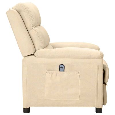 vidaXL Relaxsessel Elektrisch Creme Stoff