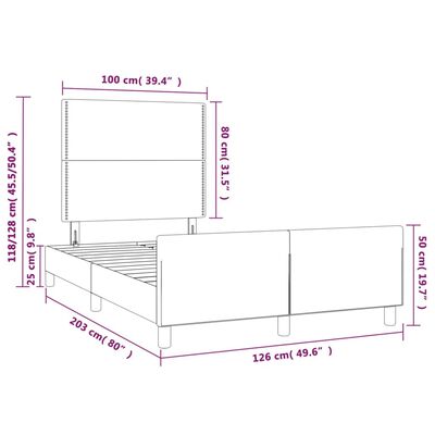 vidaXL Bettgestell ohne Matratze Dunkelgrün 120x200 cm Samt