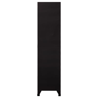 vidaXL Schließfachschrank Schwarz 90x45x180 cm Stahl