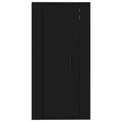 vidaXL TV-Wandschrank Schwarz 40x34,5x80 cm