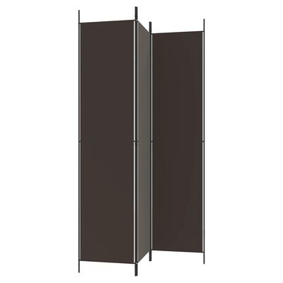 vidaXL 3-tlg. Paravent Braun 150x220 cm Stoff