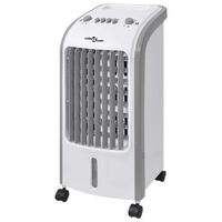 vidaXL Tragbarer Luftkühler 80 W 4 L 270 m³/h 25x26x56 cm