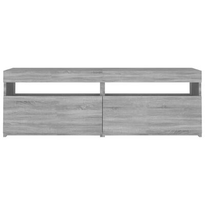 vidaXL TV-Schrank mit LED-Leuchten Grau Sonoma 120x35x40 cm