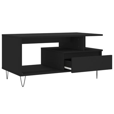 vidaXL Couchtisch Schwarz 90x49x45 cm Holzwerkstoff