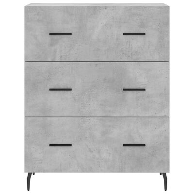 vidaXL Highboard Betongrau 69,5x34x180 cm Holzwerkstoff