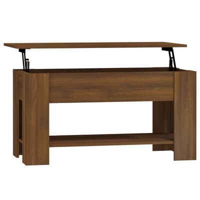 vidaXL Couchtisch Braun Eichen-Optik 101x49x52 cm Holzwerkstoff