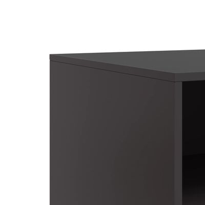 vidaXL TV-Schrank Schwarz 67x39x44 cm Stahl