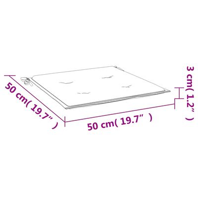 vidaXL Gartenstuhl-Kissen 6 Stk. Beige 50x50x3 cm Oxford-Gewebe