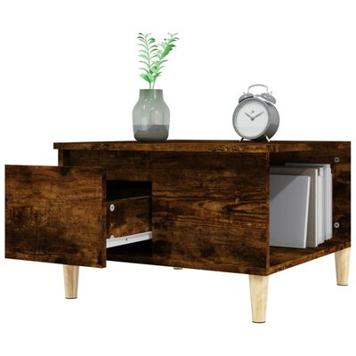 vidaXL Couchtisch Räuchereiche 55x55x36,5 cm Holzwerkstoff