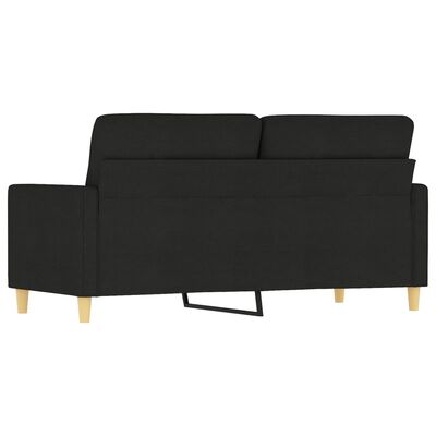 vidaXL 2-Sitzer-Sofa Schwarz 140 cm Stoff