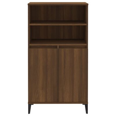 vidaXL Highboard Braun Eichen-Optik 60x36x110 cm Holzwerkstoff