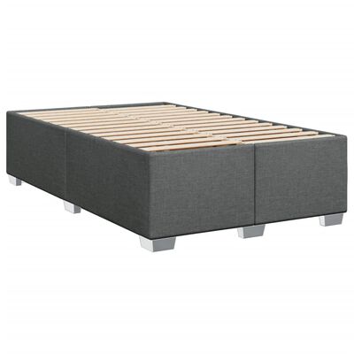 vidaXL Boxspringbett mit Matratze Dunkelgrau 120x190 cm Stoff