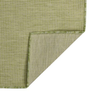 vidaXL Outdoor-Teppich Flachgewebe 80x250 cm Grün