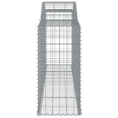 vidaXL Gabionen mit Hochbogen 13 Stk 300x50x100/120cm Verzinktes Eisen