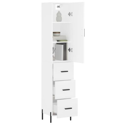 vidaXL Highboard Weiß 34,5x34x180 cm Holzwerkstoff